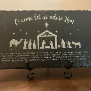 Nativity Scene on Slate