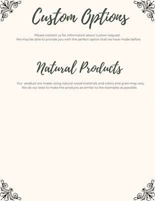 High-quality custom wood products with natural finish and unique grain patterns.